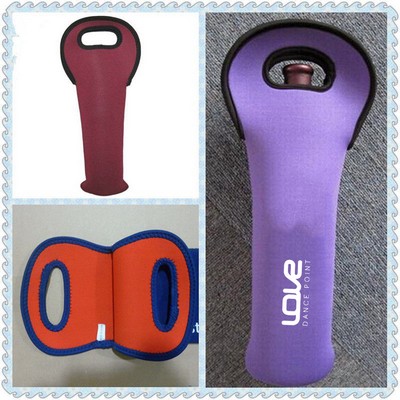Neoprene Wine Bottle Cooler/Warmer Sleeve w/Straps
